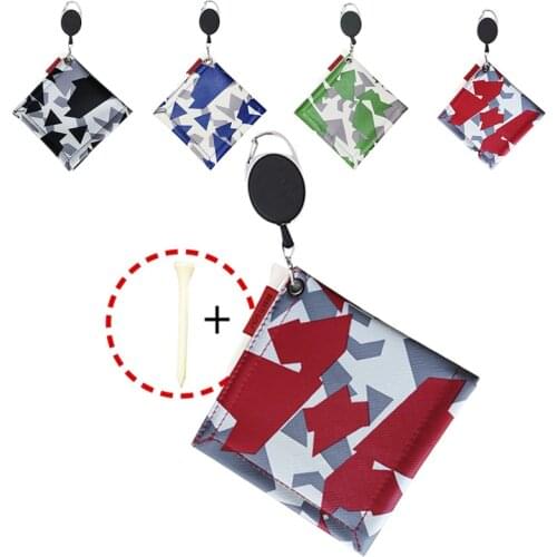 Golf Club Towel Camouflage golf sports towel with Carabiner Clip Easy-pull hanging buckle golf cleaning towel
