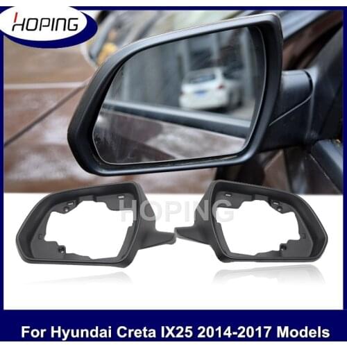 Hoping Exterior Rearview Side Mirror Frame For Hyundai Creta IX25 2014 2015 2016 2017 Rear Door Mirror Cover Bezel Panel