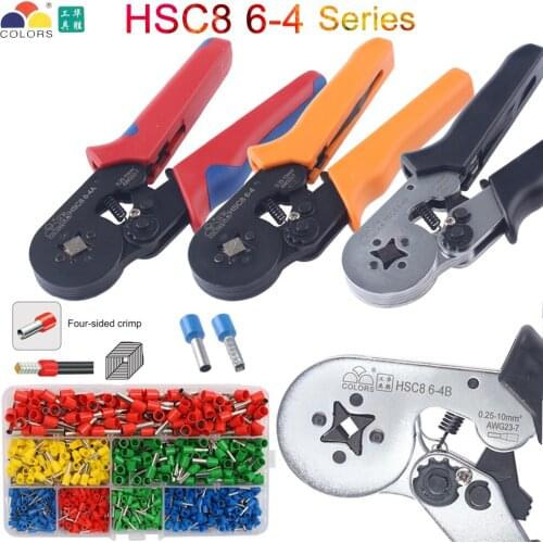 FASEN HSC8 6-4 SELF-ADJUSTABLE MINI-TYPE CRIMPING PLIER 0.25-6mm2 straight German Pliers hand tools