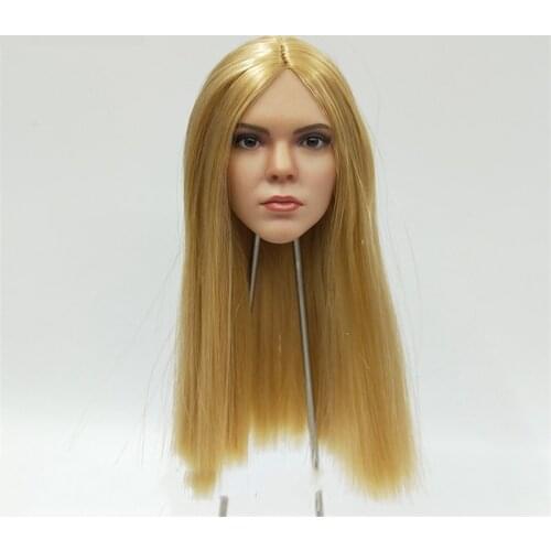 VERYCOOL 1/6 FX09-A Gold Long Hair Sexy Female Kendall Head Sculpture Of Jenner For 12 Inch Doll Action Collect
