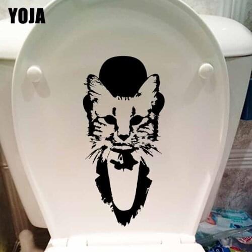 YOJA 11.5X23.9CM Wall Decal Cat Tuxedo Beautiful Animal Mural Home Decor Toilet Stickers T5-0061