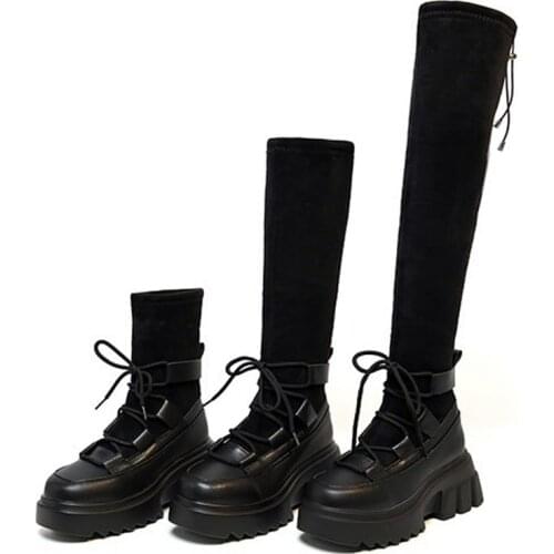 Winter Boots Women Goth Platform Boots Female Women Shoes Thigh High Boots For Women 2020 Knee High Boots Ladies Ankle Boots