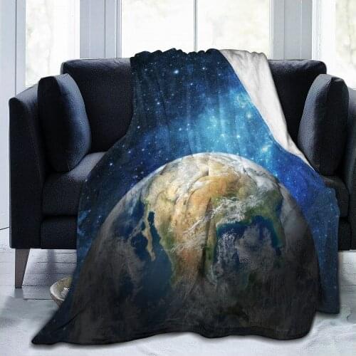 Winter Warm Space Universe Microfiber Blanket Soft Coral Fleece Edging Blankets Bedspread On Bed Fashion Fantasy Throw Blanket