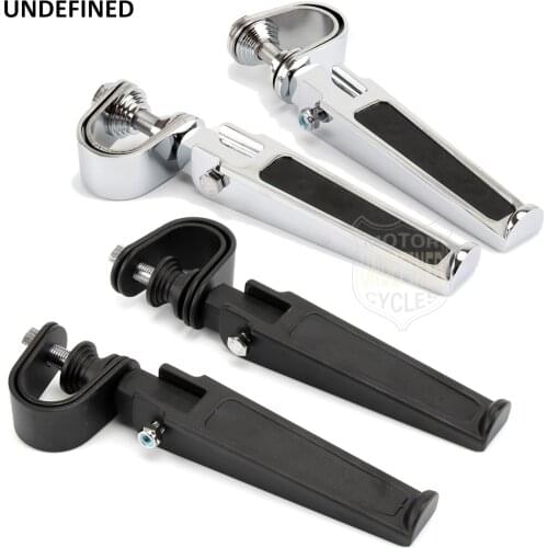 1-1 1/4" Chrome Motorcycle Highway Foot Pegs Clamp Engine Crash Bar Guard Footrest Mount Rest For Harley Chopper Bobber Custom