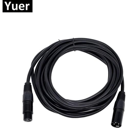1Pc 5 Meter Length Audio Cable 3 Pin XLR DMX IN And Out Signal Connector Male to Female For LED Light Stage Moving Head Fogger