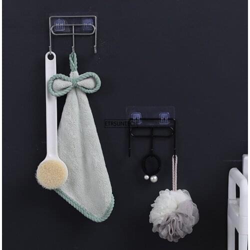 100pcs Hooks Strong Adhesive Hook Towel Hanger Rack Hanging Shelf Storage Holders Bathroom Hook Organizer shelves