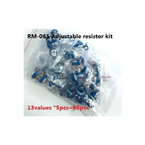 13values *5pcs=65pcs RM-065 adjustable resistor kit SET 100R-1M potentiometer pack 1K 102 103 10k 104 100k 101 100R 201 200R 501