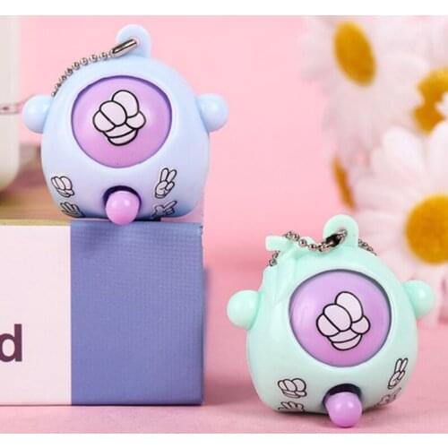 2Pcs/lot Mini Device Fair Finger-guessing Game Rock Paper Scissors Play Toy Round Egg Delicate and Funny Key Chain Pendant