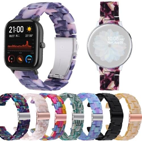 20mm Transparent Resin Strap Band for Amazfit GTS 2e GTS2 for Huami Bip Lite S U GTR 42mm new Replacement strap Smart wristband