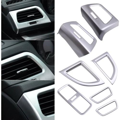 7Pcs Interior Matte Silver Dashboard AC Air Vent Frame Decoration ABS fit for Honda CRV CR-V 2012 2013 2014 2015 2016