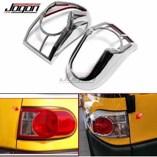 Car Styling ABS Chrome Rear Taillight Tail Light Lamp Cover Trim For Toyota FJ Cruiser XJ10 2006-2020 Accessories
