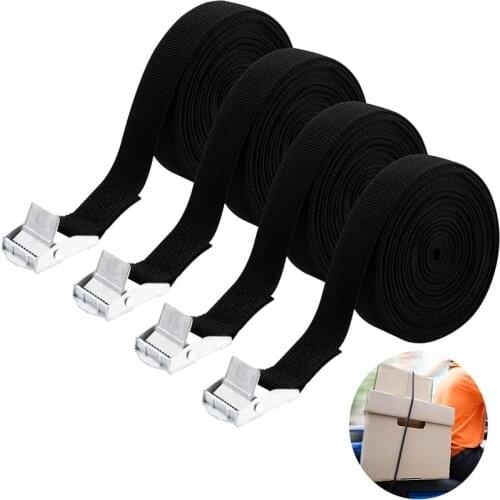 2pcs 5m/3m Car Elastic Fixed Strap Heavy Objects Tighten Straps Zinc Alloy Press Buckle Fixing Cargo Binding Straps Organizer