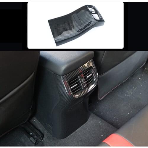 Car Styling ABS Carbon Fiber Interior Rear Air Condition Vent Outlet Cover Trim For Kia Cerato Forte K3 2019 2020
