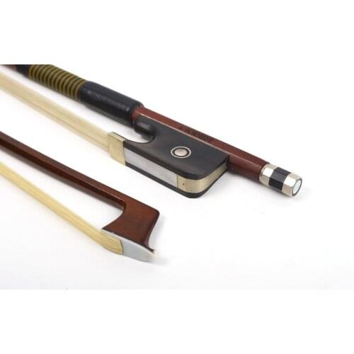 Free Shipping!1X Viola Bow 16inch Natural Horsetail ebony Frog Great Balance