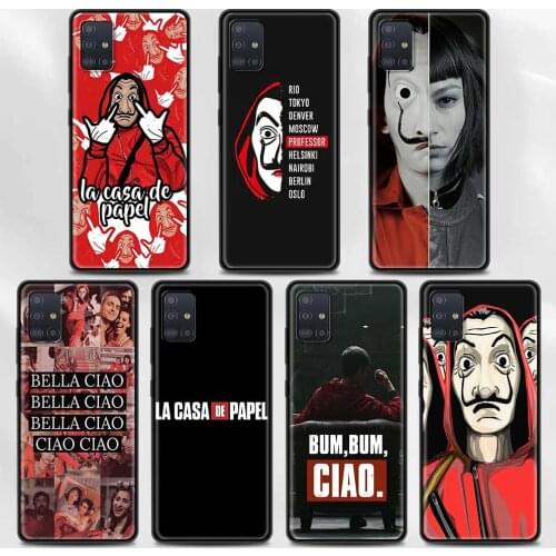 Spain TV Money Heist House Paper Cover For Samsung A72 A91 A52 A51 A71 A42 5G A12 A02s A01 A32 A01 A11 A21 A21s A31 A41 Shell
