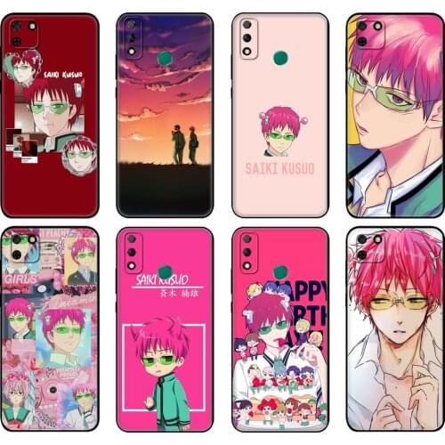 Black tpu Case For Huawei Y9S Y6S Y8S Y5P Y7P Y8P Case For Huawei Y5 lite Prime Y6 Cover disastrous life of saiki k saiki kusuo