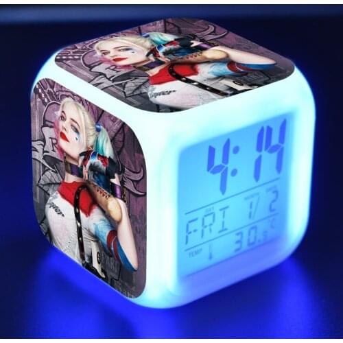 Kids Toys Led Reloj Despertador Digital Clock Clown Cartoon Alarm Clock Electronic Wake Up Light Table Reveil Wekker