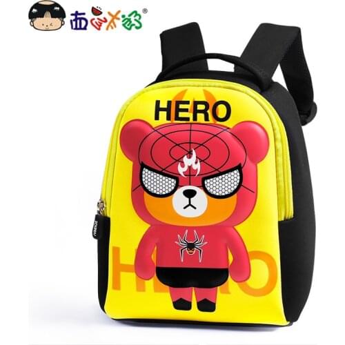 MELONBOY Childrens Backpacks Kids School Bags Mini school backpack for Boys Age 1-3 Cute Cartoon Small Bag Two Colors
