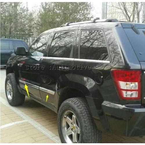 For JEEP Grand Cherokee 2005-2009 Door Side Body Molding Cover Kit Trim