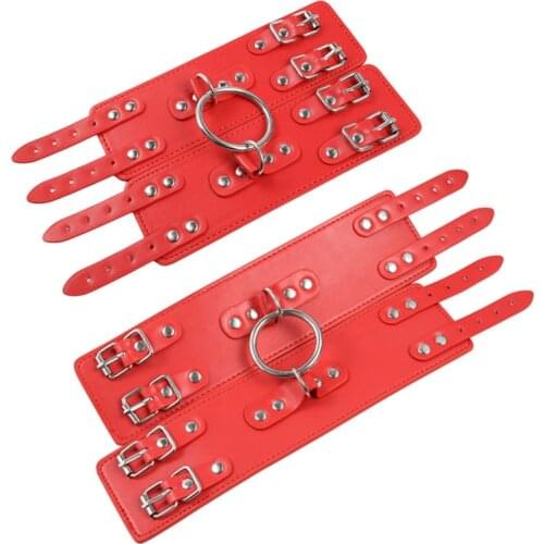 PU Leather Handcuff SM Products Sex Toys For Couple Adult Game Bondage Erotic Slave Flogger Sex Erotic Accessories