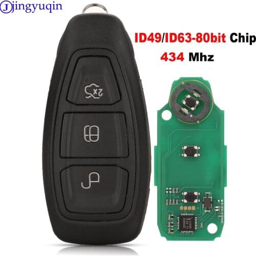 Jingyuqin 433/434Mhz ID49/4D63 80Bit Chip For Ford Focus C-Max Mondeo Kuga Fiesta B-Max Smart Remote Key Keyless