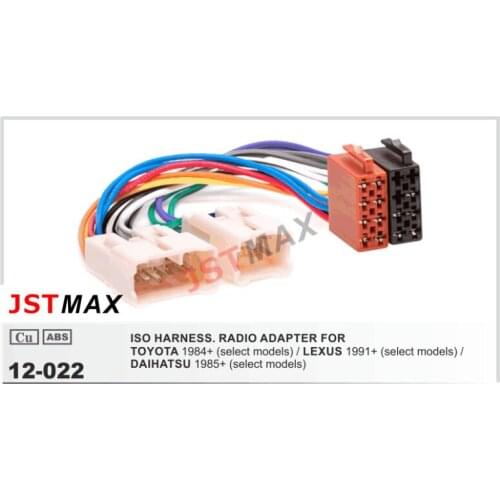 JSTMAX ISO Radio Plug for Toyota Lexus Daihatsu Wiring Harness Wire Cable Adapter Connector Adaptor Free Shipping Worldwide