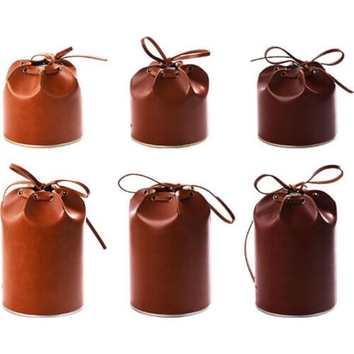 Camping Gas Tank Leather Case Gas Canister Protective Cover Durable Canister Cover Bag Fuel Cylinder Storage Bag