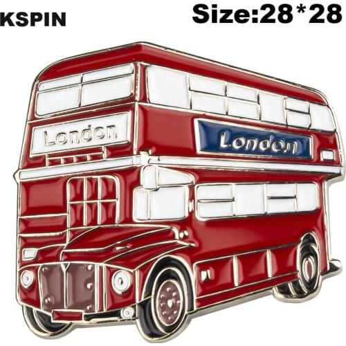 London Bus Metal Badge Lapel Pins Brooch Jewelry Rozet in Badges Pin XY0355