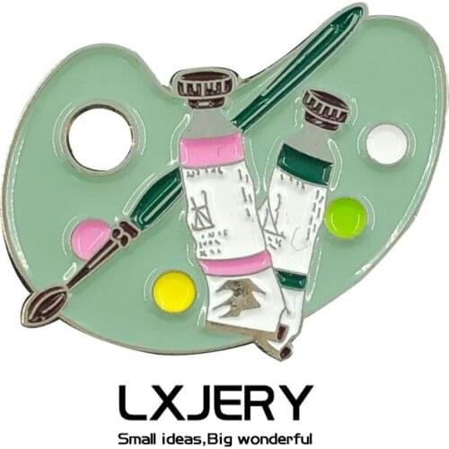 LXJERY Color Palette Pin Badge On Backpack Cute Funny Brooch Pins For Clothes Broche For Women Girls Gift