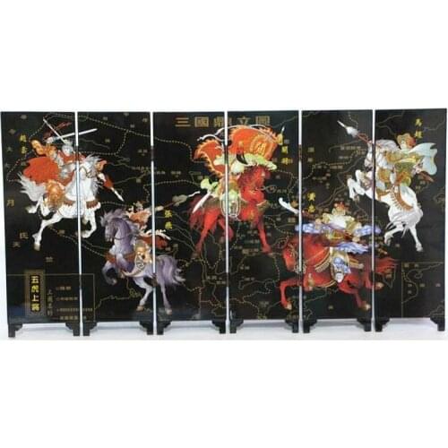 Five tiger general fine lacquer process small screen with Chinese characteristics
