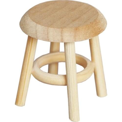 1/12 Scale Dollhouse Dining Room Furniture Stool Decoration Accessories