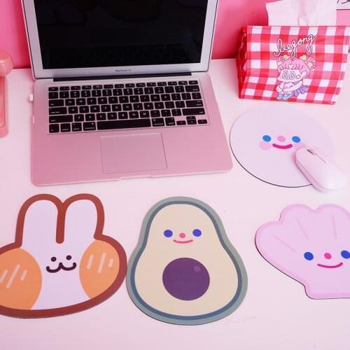 Cute Cartoon Smile Face Mini Computer Mouse Pad Mousepad Office Mice Pad Rubber Home Computer Anti-slip Table Mat