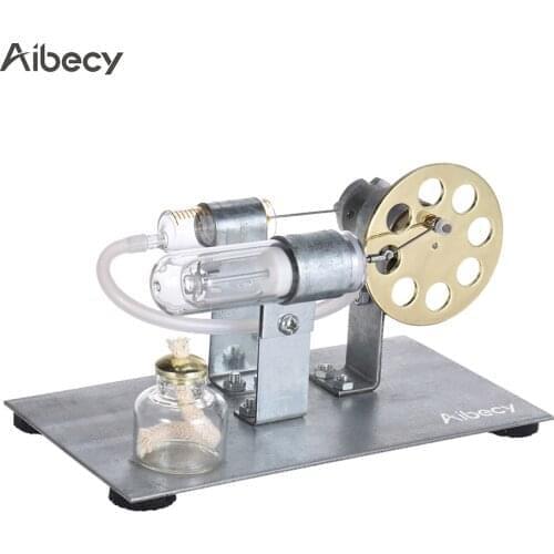 Aibecy Mini Hot Air Stirling Engine Motor Model Stream Power Physics Experiment Educational Toy for Kids