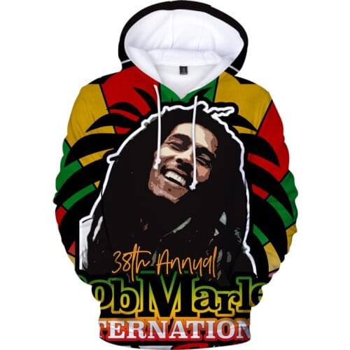 Bob Marley 3d Print Men Hoodie Autumn Winter Causal Sweatshirts Women Cool Hip Pop Streetwear Rapper Bob Marley Hooded Hoody