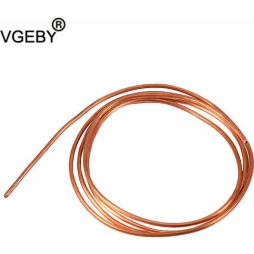 2M Soft Round Copper Tube Pipe OD 4mm x ID 3mm for Refrigeration Plumbing Copper Tubing Fine Ductility Copper Tube