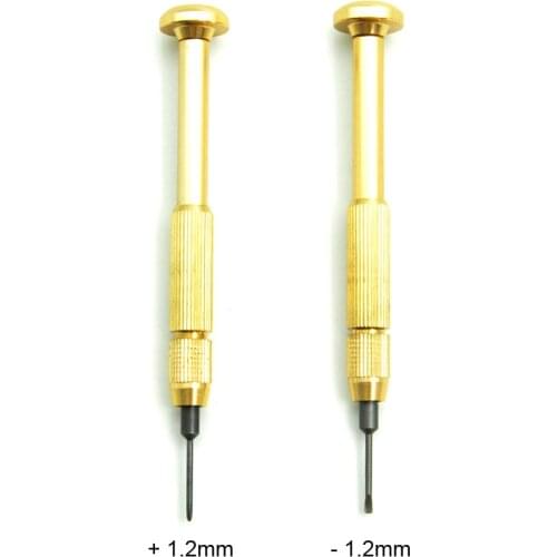 2pcs/lot Rotatable Top Watch Screwdriver set,1.2mm Flat Cross Blade Replacement Screwdriver Watch Tools for watchmaker