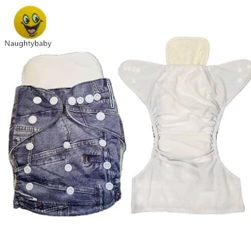 Newest baby cloth diapers with microfiber insert all in one size nappies waterproof with PUL 12 diapers with 12 inserts