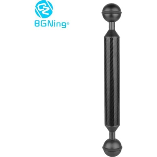 BGNing Carbon Fiber Float Buoyancy Aquatic Arm Dual Ball Floating Arm Diving Camera Underwater Diving Tray for Gopro/Smartphones