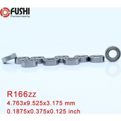 R166ZZ Bearing ABEC-1 (10PCS) 3/16"x3/8"x1/8" inch Miniature R166 ZZ Ball Bearings RC Model Parts