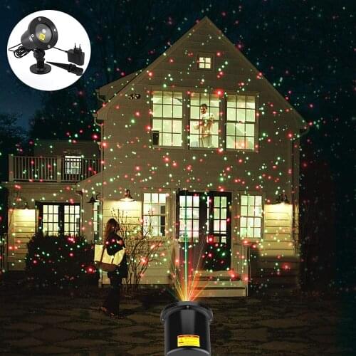 AC100-240V Christmas Sky Star laser light shower Red&Green Stage Effect Light Waterproof Outdoor Garden Party Xmas decorative