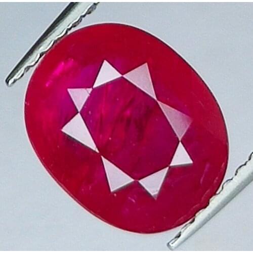 2.96ct Ruby oval cut 9.4x7.6mm