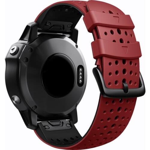 ANBEST Silicone Watchband for Garmin Fenix 5X/Fenix 3 26mm Easy Fit for Fenix 5X Plus/Fenix 6X/Fenix 6X Pro/2 Delta PX