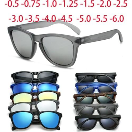 Vintage Square Polarized Sunglasses Men Women Driver Prescription Sun Glasses 0 -0.5 -1.0 -2.0 To -6.0