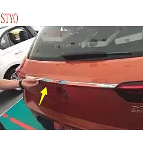 STYO Car stainless steel Exterior Tailgate Rear UP Door Bottom Lid Cover Trim For T-ROC 2018