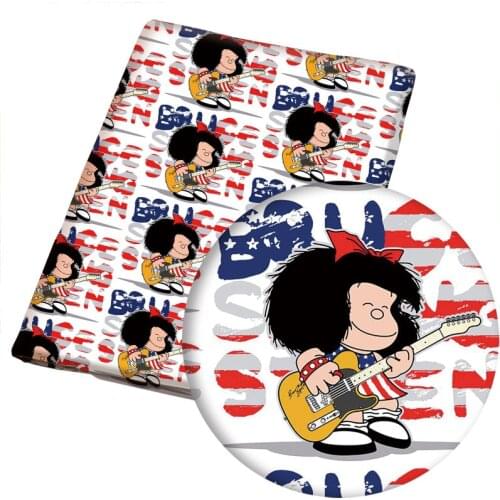 DIY 50*145CM flower pattern Polyester cotton Fabric Patchwor Printed for Tissue Kids Home Textile for Sewing Doll Dress Curtain