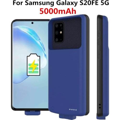 Battery Charger Cases For Samsung Galaxy S20FE 5G Power Bank Charging Case 5000mAh External Battery Charger Powerbank Cover Case