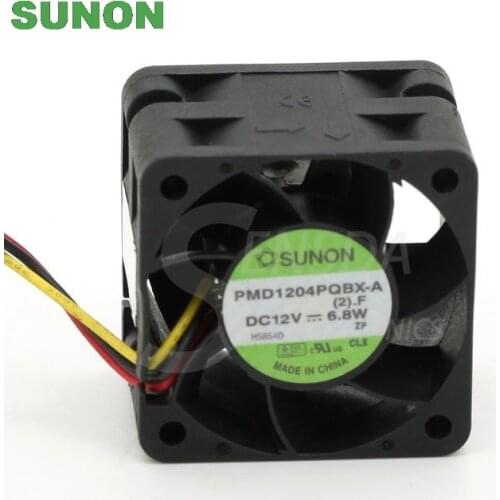 For Sunon 4028 PMD1204PQBX-A 40mm 4cm DC 12V 6.8W 3Wire axial Server Cooling Fans