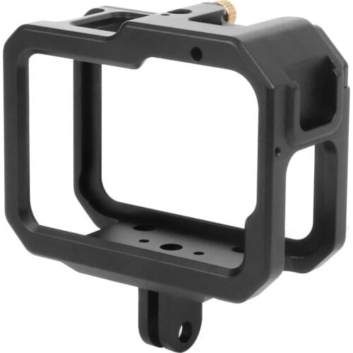 Feichao CNC Alloy Protective Frame Cage for GoPro Hero 9 Black Action Camera Form-Fitted Case Double Cold Shoe Mount for GoPro9