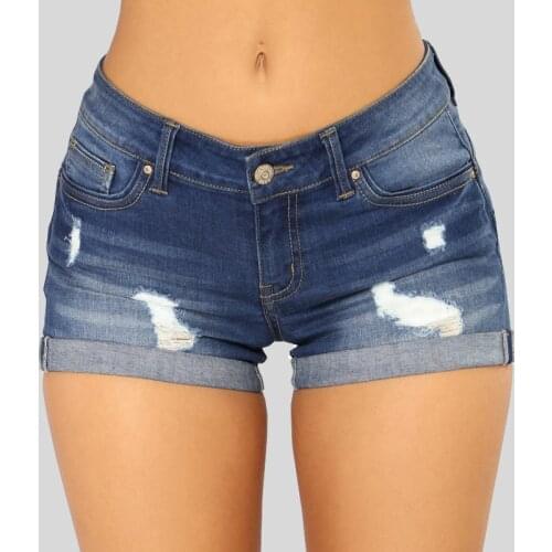 Womens Denim Shorts 2021 Summer Dark Blue Light Blue Classic Wide Leg Jeans shorts Female New Woman Clothing Jean Plus Size 2xl