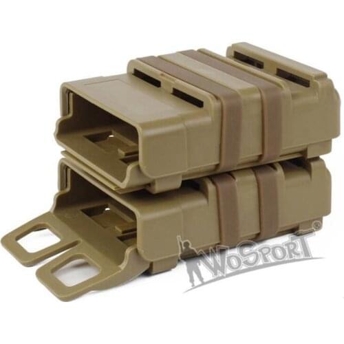 3COLOR Double Fast Mag Pouch Airsoft AR15 M4 5.56 Molle System Tactical Military Molle Clip Magazine Holder Pouches